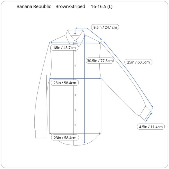 Banana Republic Men’s Large Long Sleeve Striped Dr - Picture 8 of 8